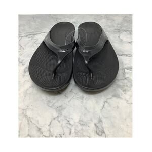 Oofos Women's 11 Black Oolala Flip Flop Thong Recovery Sandals Comfort P1-102